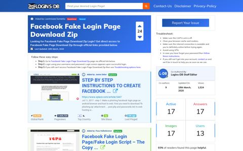 Facebook Fake Login Page Download Zip - Logins-DB
