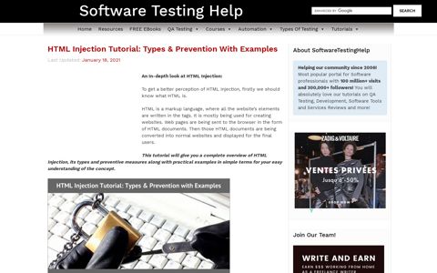 HTML Injection Tutorial: Types & Prevention with Examples