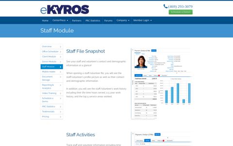 Staff Module - eKYROS.com, Inc.