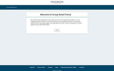 Group Retail Portal | Volkswagen AG Retail Integration Portal