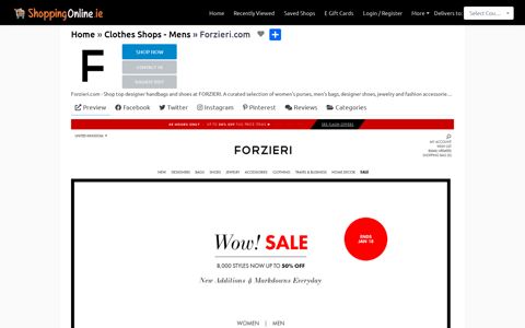 Forzieri.com - ShoppingOnline.ie