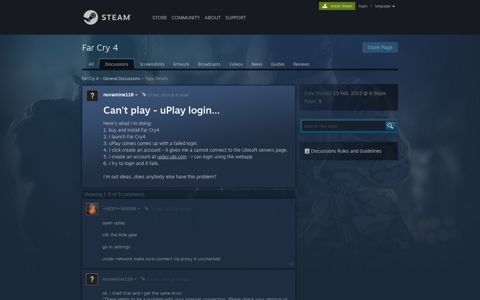 Can't play - uPlay login... :: Far Cry 4 General Discussions