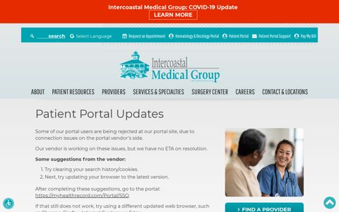 Patient Portal Updates | Intercoastal Medical Group