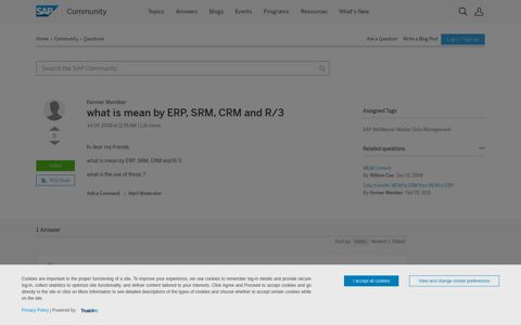 what is mean by ERP, SRM, CRM and R/3 - SAP Q&A