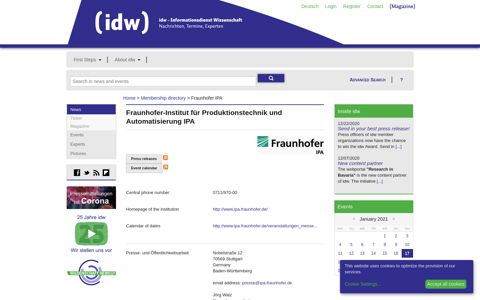 Fraunhofer-Institut für Produktionstechnik und ... - idw