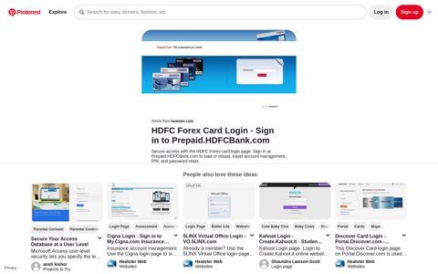 HDFC Forex Card Login - Sign in to Prepaid ... - Pinterest