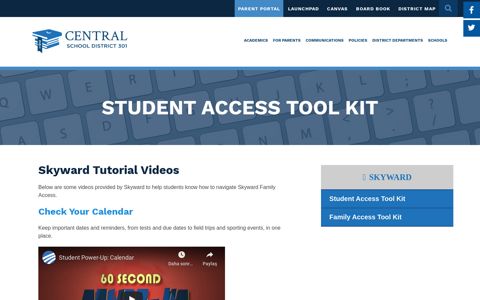 Student Access Tool Kit - Central School District 301