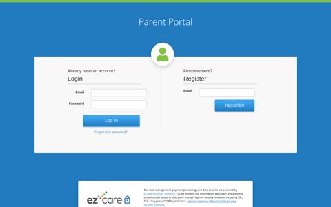 Parent Portal Login for EZCare Childcare Management Software