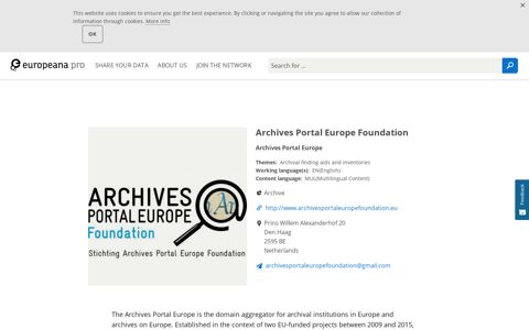Archives Portal Europe Foundation | Europeana Pro