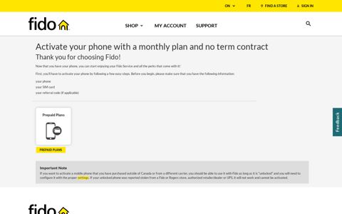 Activate your phone without a term contract | Fido.ca