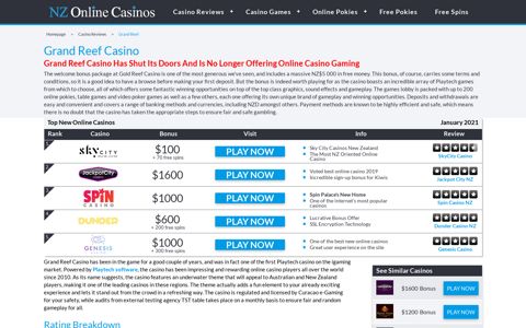 Grand Reef Casino Is Back In New Zealand With A Huge ...