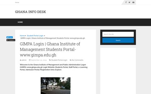 GIMPA Login | Ghana Institute of Management Students Portal ...