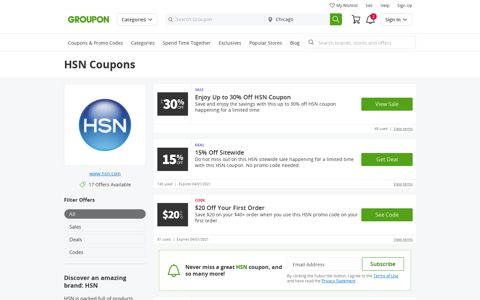 $20 Off HSN Coupons & Coupon Codes - December 2020