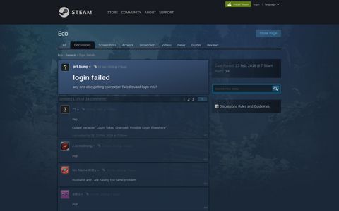 login failed :: Eco General - Steam Community