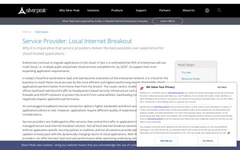 Service Provider: Local Internet Breakout | Silver Peak