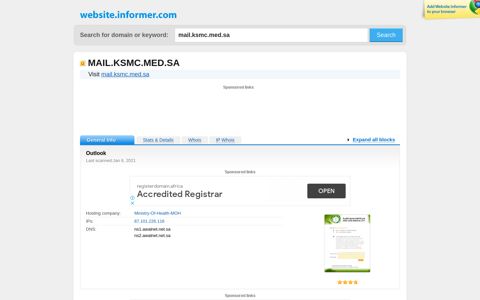mail.ksmc.med.sa at Website Informer. Outlook. Visit Mail Ksmc.
