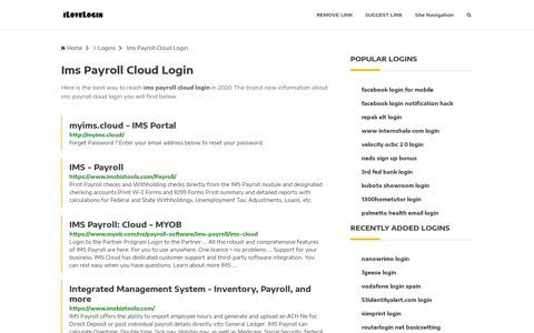 Ims Payroll Cloud Login ❤️ One Click Access - iLoveLogin