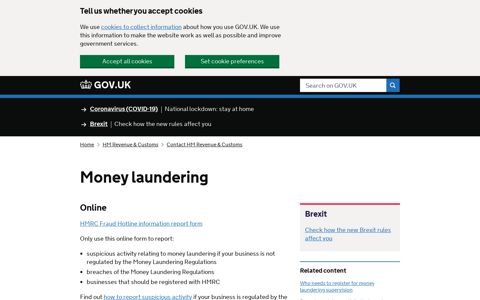 Money laundering - GOV.UK