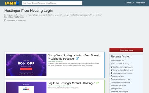 Hostinger Free Hosting Login - Loginii.com