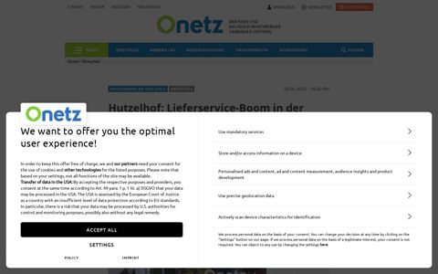 Hutzelhof: Lieferservice-Boom in der Krise | Onetz