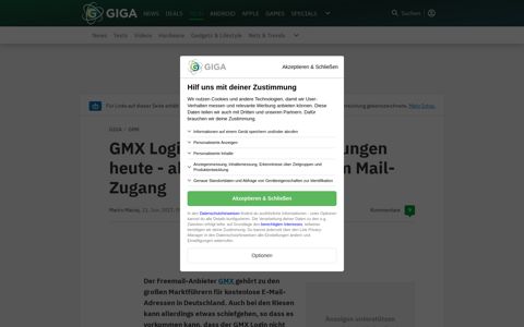 GMX Login nicht möglich: Störungen heute - aktuelle ... - Giga