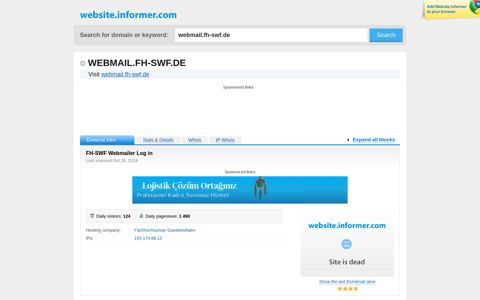 webmail.fh-swf.de at WI. FH-SWF Webmailer Log in