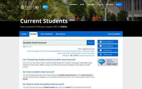 student email account - Find answers