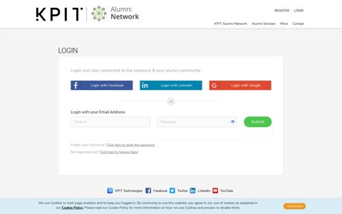 Login - KPIT Alumni Network
