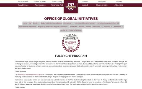 Fulbright Program - Texas A&M International University