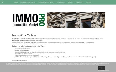 Kundenportal Immopro-Online neu