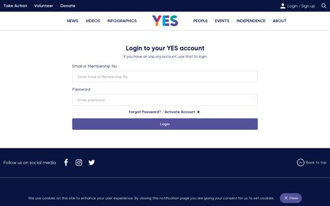 Login to your YES account - Yes.scot