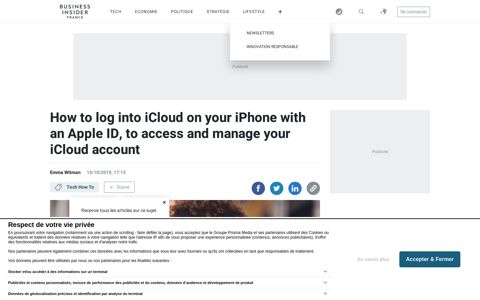 How to log into iCloud on an iPhone with an Apple ID ...