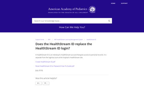 Does the HealthStream ID replace the HealthStream ID login?