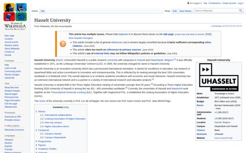 Hasselt University - Wikipedia