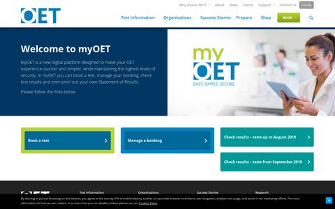 myOET Login | The only global English test for healthcare ...