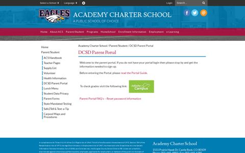 DCSD Parent Portal - Academy Charter School