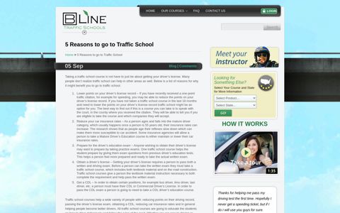 5 Reasons to go to Traffic School | BLineTrafficSchools