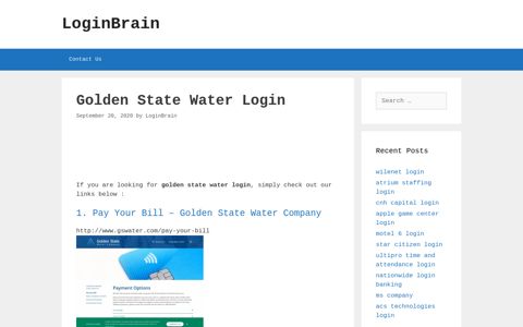 golden state water login - LoginBrain