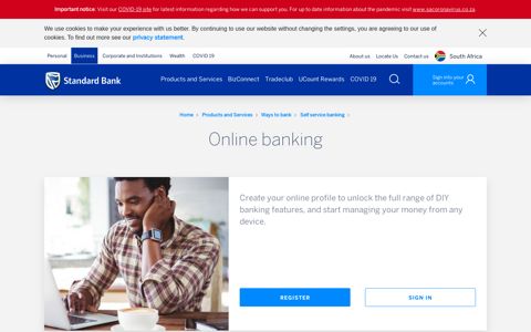 Online Banking for business | Standard Bank