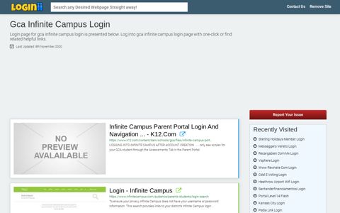 Gca Infinite Campus Login - Loginii.com