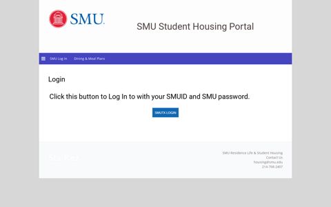 Login - the SMU Housing Portal