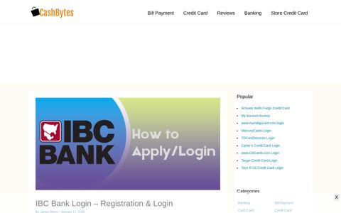 IBC Bank Login - Registration & Login - Cash Bytes