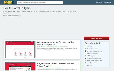 Health Portal Rutgers - Loginii.com