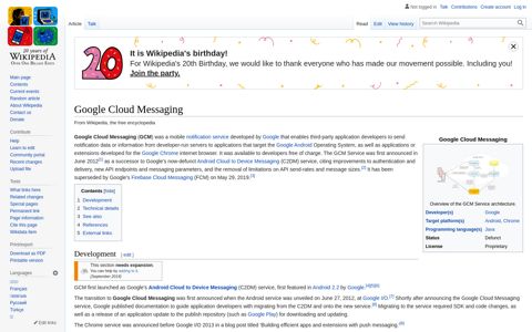 Google Cloud Messaging - Wikipedia
