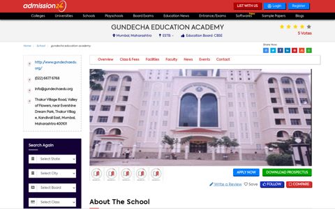 gundecha education academy, Mumbai- Fees, Reviews and ...