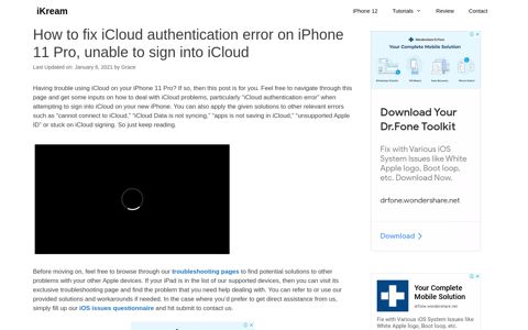 How to deal with iCloud authentication error on your new ...