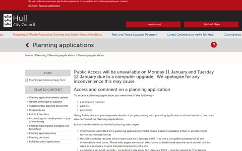 Planning applications | Hull City Council