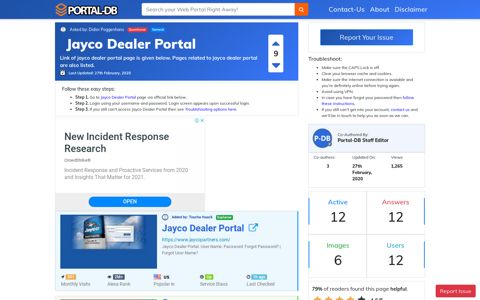 Jayco Dealer Portal