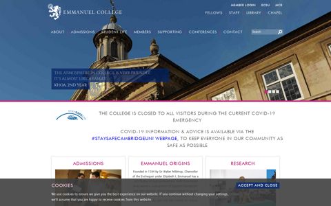 Emmanuel College, Cambridge: Home
