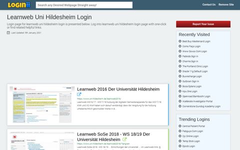 Learnweb Uni Hildesheim Login - Loginii.com